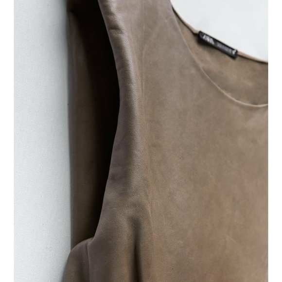 Zara Real Leather Mini Dress - Picture 4 of 8